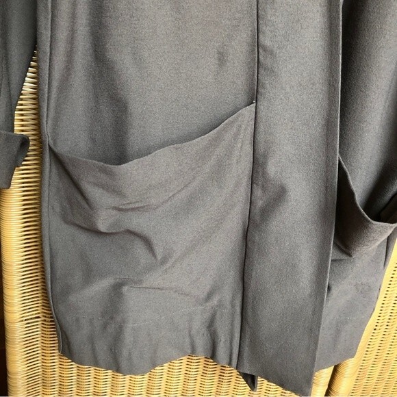 Eileen Fisher Blazer Womens Medium Petite Gray Jacket Open Front Viscose Blend - Picture 4 of 11